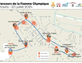 Passage à Provins de la Flamme Olympique des JO Paris 2024