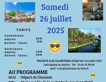Visite à Amiens organisée par le CCAS de Chaumes-en-Brie
