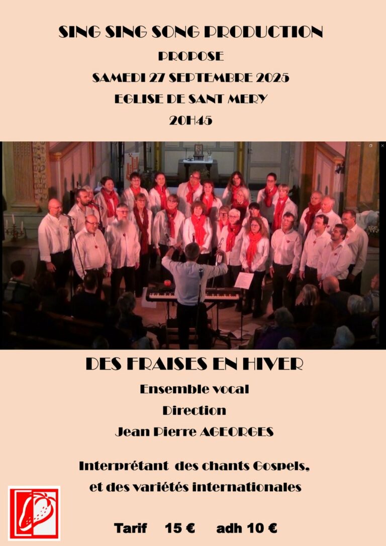 Concert de l'ensemble vocal "Des Fraises en Hiver"