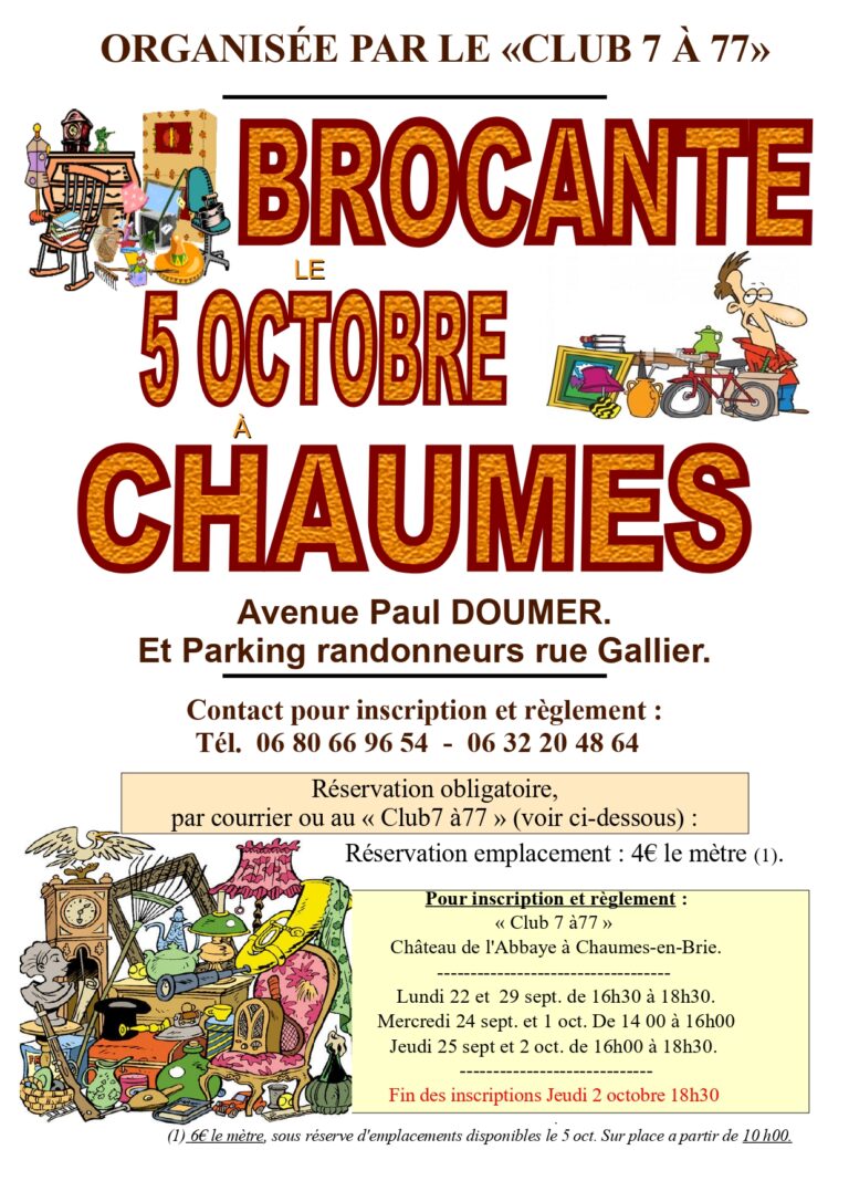 Brocante à Chaumes-en-Brie