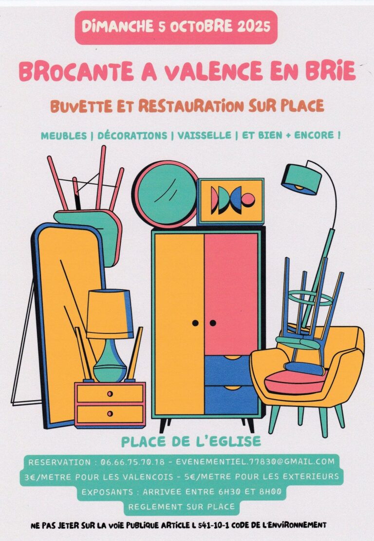 Brocante à Valence-en-Brie