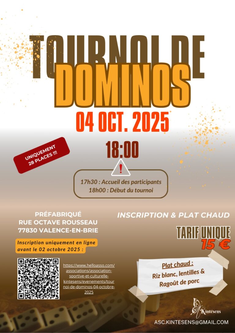 Tournoi de dominos à Valence-en-Brie