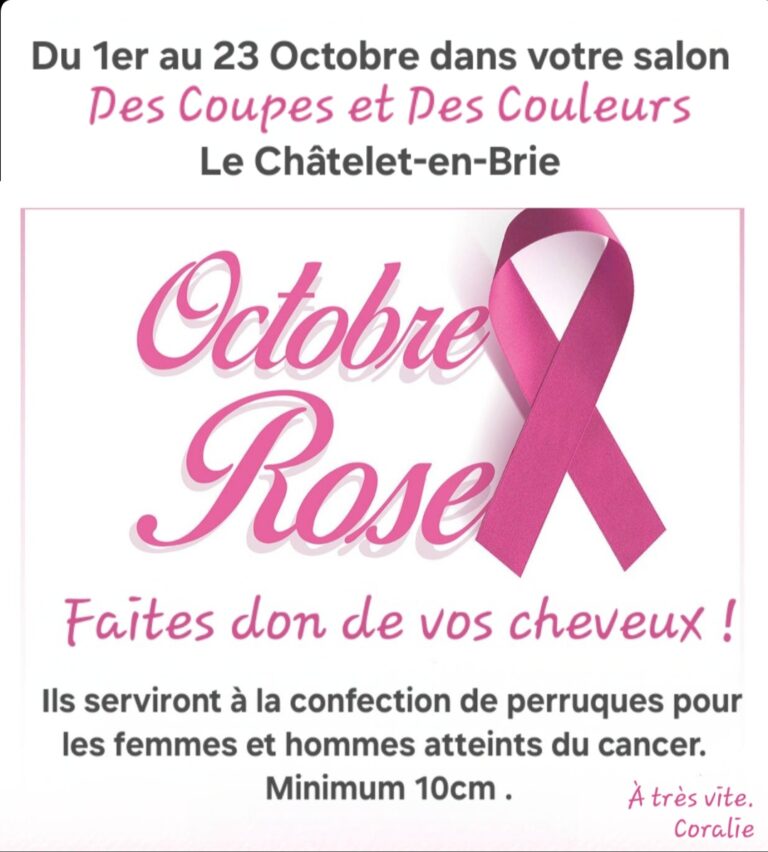 Octobre Rose : don de cheveux au Châtelet-en-Brie