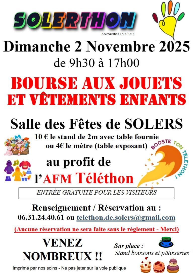 Bourse aux jouets et vêtements enfants à Solers