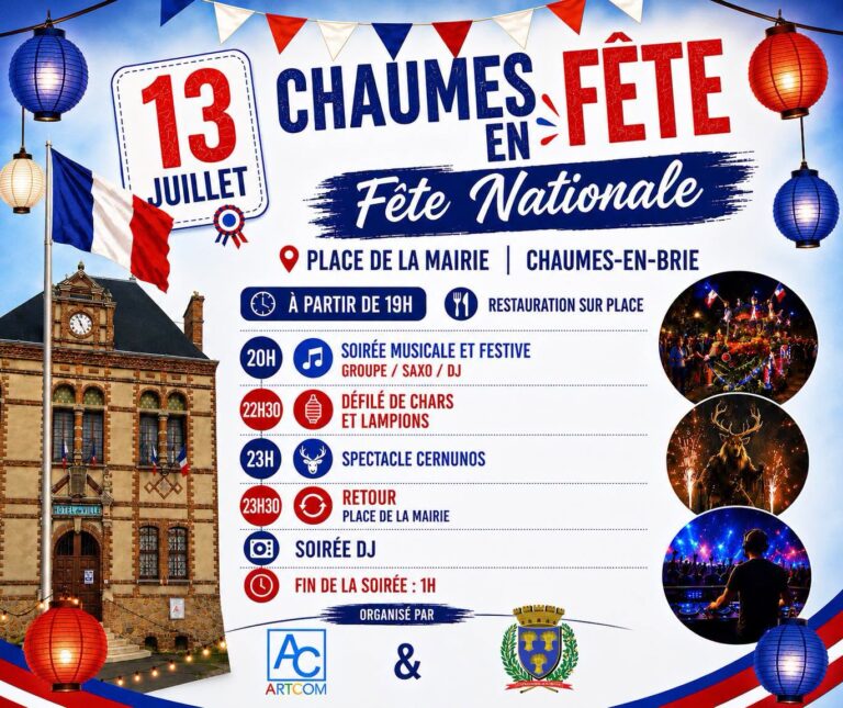 Célébration de la fête nationale à Chaumes-en-Brie