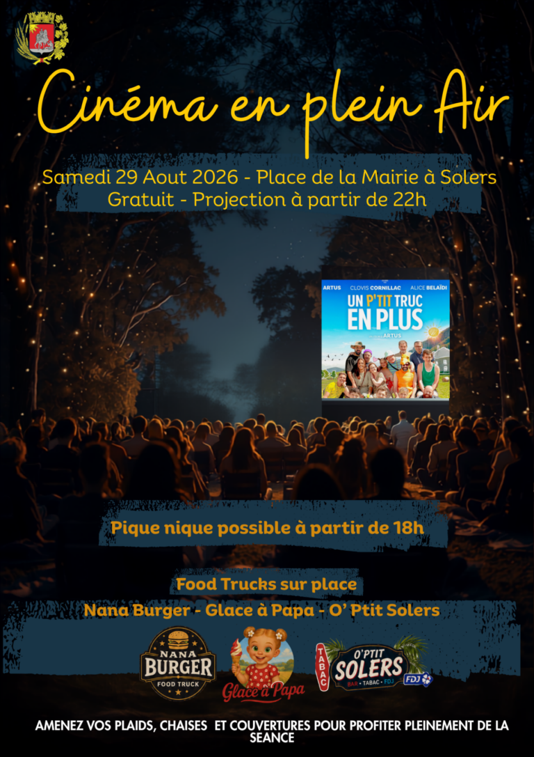 Cinéma en plein air à Solers