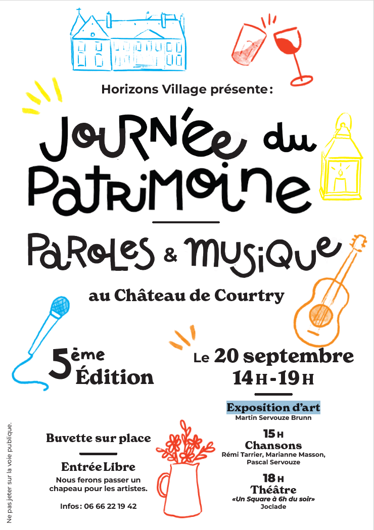 Journées Européennes du Patrimoine : Paroles et musique au Château de Courtry_Sivry-Courtry