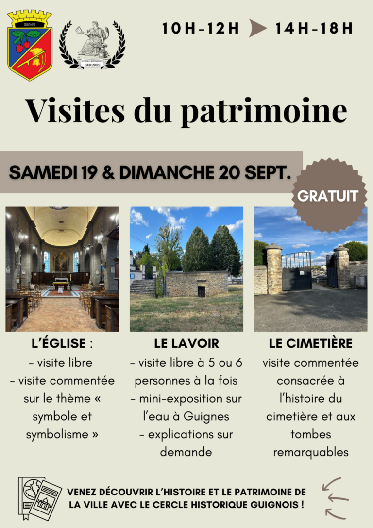 Journées Européennes du Patrimoine : visites des patrimoines à Guignes