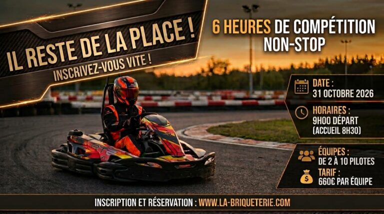 Karting : Course d&rsquo;endurance 6 heures à Ozouer-le-Voulgis